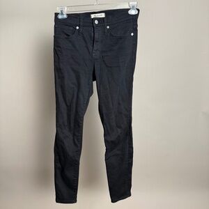 Madewell Stretch Denim Jeans 9" High Rise Skinny Size 26 Black